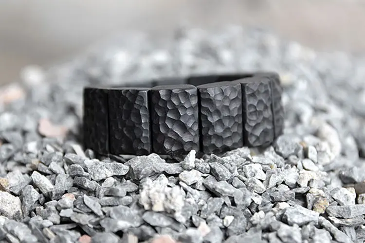 Hand-Carved Ebony Bracelet | Wabi Sabi Grounding Jewelry 5 - Buddha Bodhis Hand-Carved Ebony Bracelet Wabi Sabi Grounding Jewelry