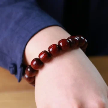 2 - Buddha Bodhis High Grade Small Leaf Red Sandalwood with Gold Stars