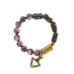 Lepidolite and Ebony Bracelet | Grounded Tranquility Jewelry 4 - Buddha Bodhis Lepidolite and Ebony Bracelet Grounded Tranquility Jewelry