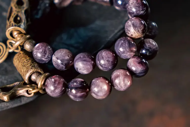 Lepidolite and Ebony Bracelet | Grounded Tranquility Jewelry 6 - Buddha Bodhis Lepidolite and Ebony Bracelet Grounded Tranquility Jewelry