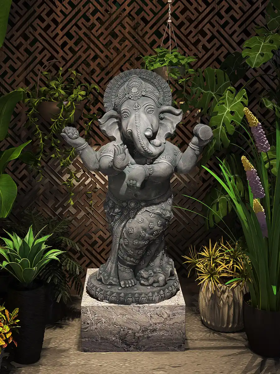 1 - Buddha Bodhis Ganesh statue on office desk for success