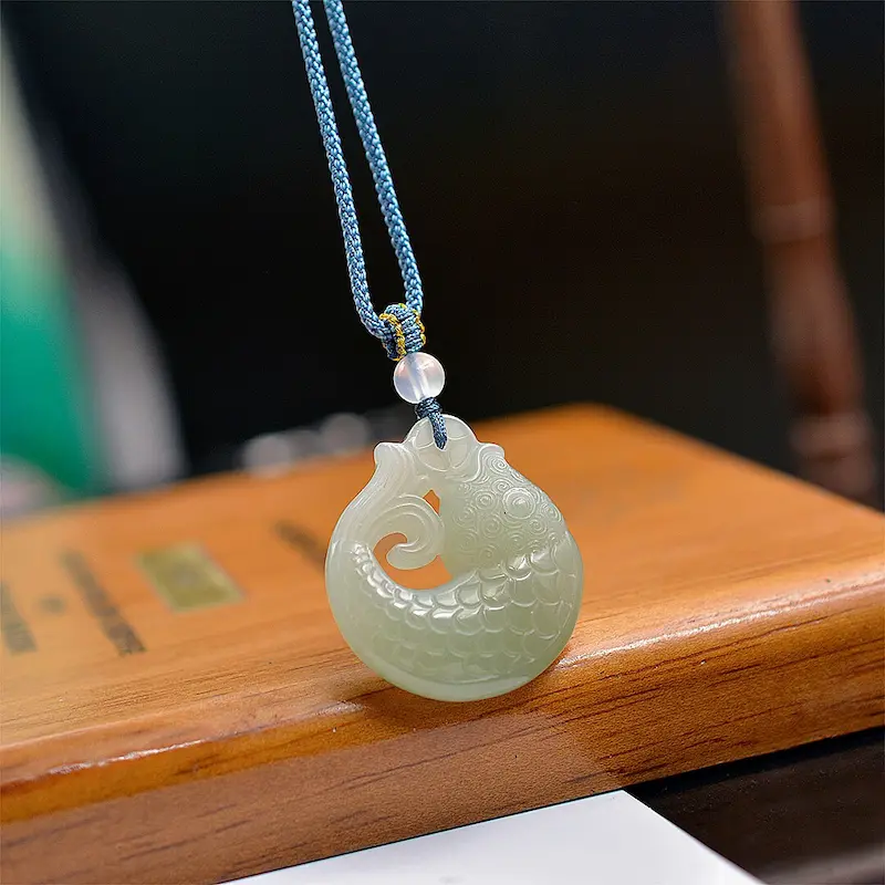 Handcrafted Natural Red Cinnabar & Lapis Lazuli Bracelet | Koi Fish Amulet for Wealth & Success - Buddha Bodhis Lucky Koi Fish Pendant for Wealth