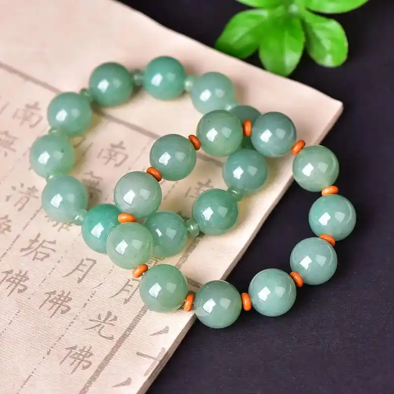 Natural Green Aventurine & Pearl Bracelet | Luck, Wealth & "Zhuan Yun" - Buddha Bodhis Natural Green Aventurine Stone for Good Luck
