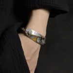 Patinated Brass Ebony Bracelet | Wabi Sabi Armor Jewelry 1 - Buddha Bodhis Patinated Brass Ebony Bracelet Wabi Sabi Armor Jewelry