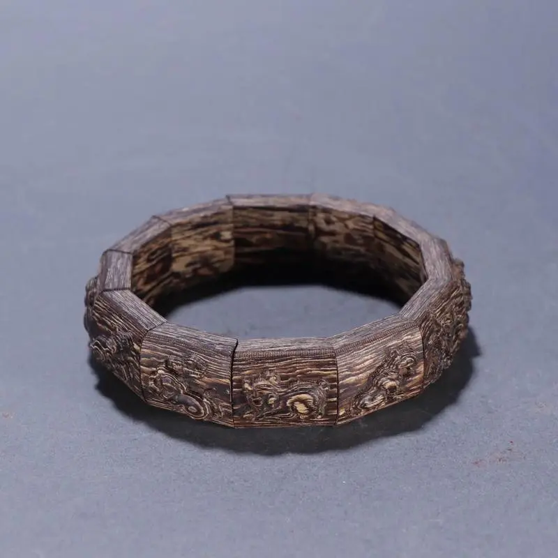 Handcrafted Hetian Jade Bracelet | Calming Eaglewood & Southern Red Agate Amulet - Buddha Bodhis Real Eaglewood Agarwood Mala Beads with Oil Lines