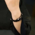 Silver Sheen Obsidian Bracelet & Ebony | Cosmic Grounding 1 - Buddha Bodhis Silver Sheen Obsidian Bracelet & Ebony Cosmic Grounding