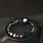 Silver Sheen Obsidian Bracelet & Ebony | Cosmic Grounding - Buddha Bodhis Silver Sheen Obsidian Bracelet & Ebony Cosmic Grounding