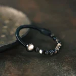 Silver Sheen Obsidian Bracelet & Ebony | Cosmic Grounding 2 - Buddha Bodhis Silver Sheen Obsidian Bracelet & Ebony Cosmic Grounding