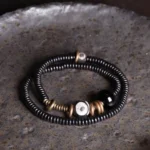 Single-Eye Dzi Bead Bracelet | Amulet for The Watchful Path - Buddha Bodhis Single-Eye Dzi Bead Bracelet Amulet for The Watchful Path
