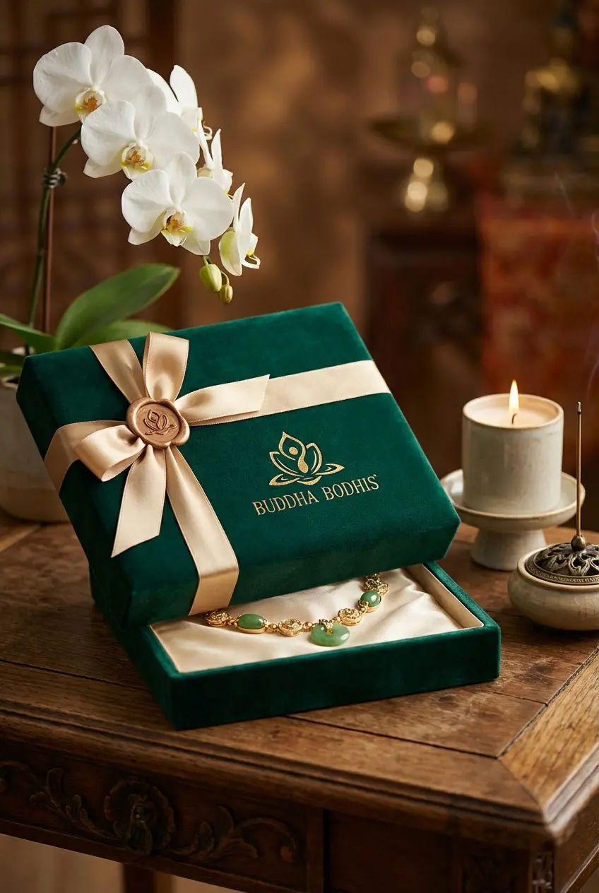 Citrine & Edgy Brass Coil Bracelet | Prosperity & Bold Style - Buddha Bodhis Spiritual jewelry gift box packaging