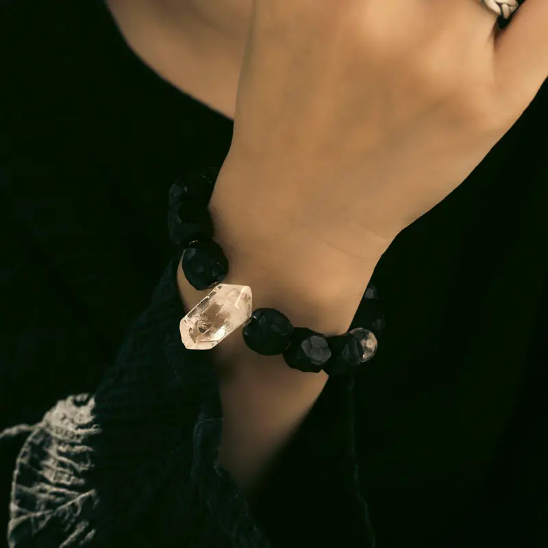 The Alchemist's Jewel A Carved Ebony And Quartz Bracelet (2) The Alchemist's Jewel A Carved Ebony And Quartz Bracelet