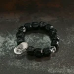 The Alchemist's Jewel: A Carved Ebony And Quartz Bracelet 2 - Buddha Bodhis The Alchemist's Jewel A Carved Ebony And Quartz Bracelet