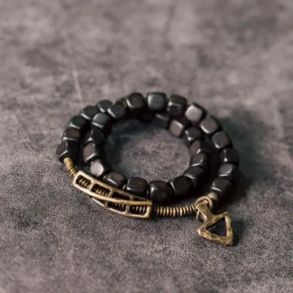 The Anchor & The Path An Ebony Arrowhead Bracelet