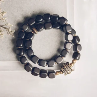 The Dragon's Hide An Ebony and Brass Armor Bracelet