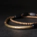 The Path & The Pillar: An Ebony and Brass Bracelet Set 2 - Buddha Bodhis The Path & The Pillar An Ebony and Brass Bracelet Set