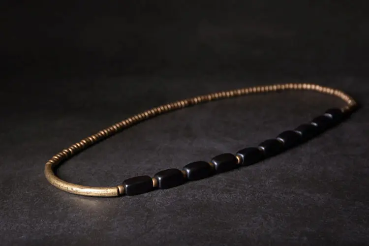 The Path & The Pillar: An Ebony and Brass Bracelet Set 6 - Buddha Bodhis The Path & The Pillar An Ebony and Brass Bracelet Set