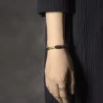 The Pillar of Stillness: A Hammered Brass Ebony Bracelet 5 - Buddha Bodhis The Pillar of Stillness A Hammered Brass Ebony Bracelet