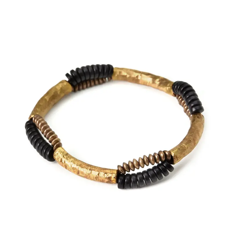 The Pillar of Stillness A Hammered Brass Ebony Bracelet (5) The Pillar of Stillness A Hammered Brass Ebony Bracelet