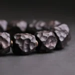 The Sacred Path: A Carved Ebony Dzi Wrap Bracelet 3 - Buddha Bodhis The Sacred Path A Carved Ebony Dzi Wrap Bracelet