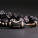 The Sacred Path: A Carved Ebony Dzi Wrap Bracelet 2 - Buddha Bodhis The Sacred Path A Carved Ebony Dzi Wrap Bracelet