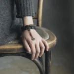 The Shaman's Charm: A Carved Ebony Agate Bracelet 1 - Buddha Bodhis The Shaman's Charm A Carved Ebony Agate Bracelet