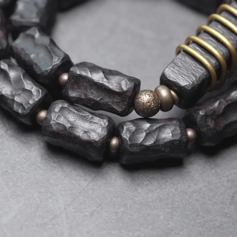 The Shaman's Charm A Carved Ebony Agate Bracelet (3) The Shaman's Charm A Carved Ebony Agate Bracelet