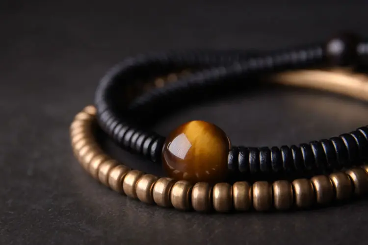 The Ultimate Grounding Duo: Tiger's Eye and Ebony Bracelet Set 6 - Buddha Bodhis The Ultimate Grounding Duo Tiger's Eye and Ebony Bracelet Set