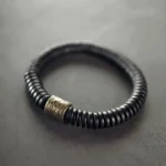 The Ultimate Serene Path: A Hammered Brass Ebony Bracelet - Buddha Bodhis The Ultimate Serene Path: A Hammered Brass Ebony Bracelet