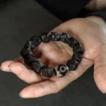 The Wabi Sabi Eye: A Carved Ebony Dzi Bracelet 1 - Buddha Bodhis The Wabi Sabi Eye A Carved Ebony Dzi Bracelet