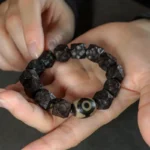 The Wabi Sabi Eye: A Carved Ebony Dzi Bracelet 4 - Buddha Bodhis The Wabi Sabi Eye A Carved Ebony Dzi Bracelet