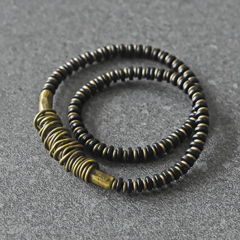 The Weaver's Path An Artisan Wire-Wrapped Ebony Bracelet (2) The Weaver's Path An Artisan Wire-Wrapped Ebony Bracelet