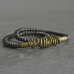 The Weaver's Path: An Artisan Wire-Wrapped Ebony Bracelet 3 - Buddha Bodhis The Weaver's Path An Artisan Wire-Wrapped Ebony Bracelet