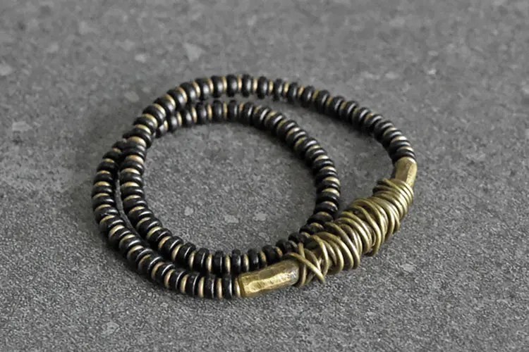 The Weaver's Path: An Artisan Wire-Wrapped Ebony Bracelet 5 - Buddha Bodhis The Weaver's Path An Artisan Wire-Wrapped Ebony Bracelet