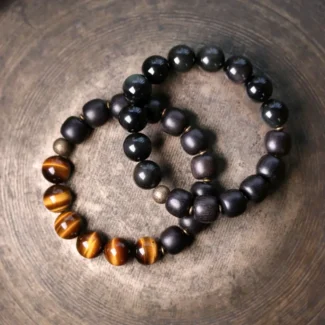 Tiger's Eye and Ebony Bracelet Grounded Courage Jewelry