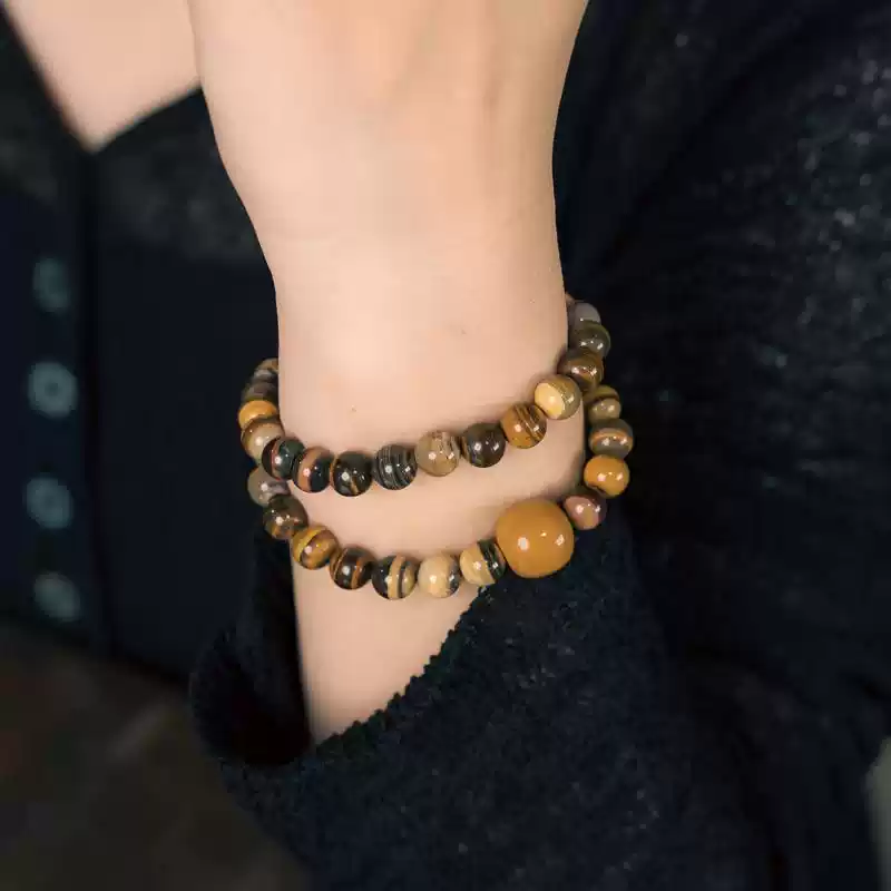 1 - Buddha Bodhis Wearing Sunstone Bracelet on Right Hand