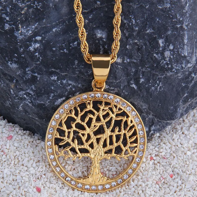 1 - Buddha Bodhis Wearing Tree of Life Necklace