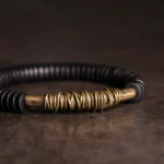 Wire-Wrapped Ebony Bracelet | Grounding Artisan Jewelry 1 - Buddha Bodhis Wire-Wrapped Ebony Bracelet Grounding Artisan Jewelry