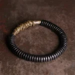 Wire-Wrapped Ebony Bracelet | Grounding Artisan Jewelry 2 - Buddha Bodhis Wire-Wrapped Ebony Bracelet Grounding Artisan Jewelry