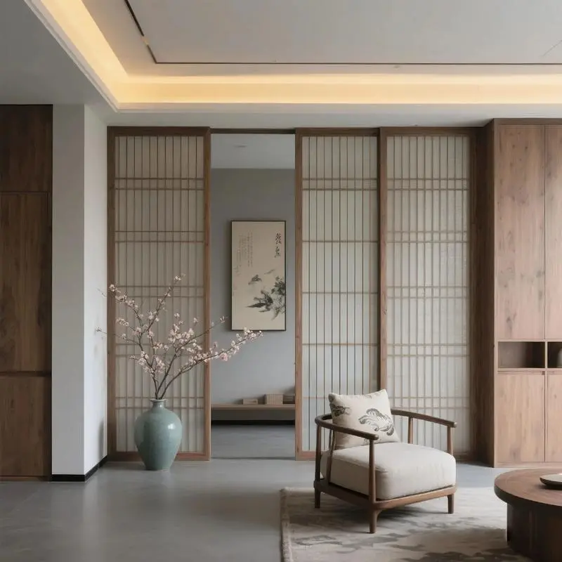 Natural Red Cinnabar God of Wealth Phone Charm | White Agate & Mantra Amulet - Buddha Bodhis Zen style living room with feng shui decor