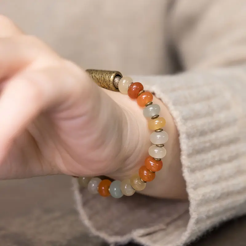 7 chakra multi color agate bracelet for healing (4) 7 chakra multi color agate bracelet for healing