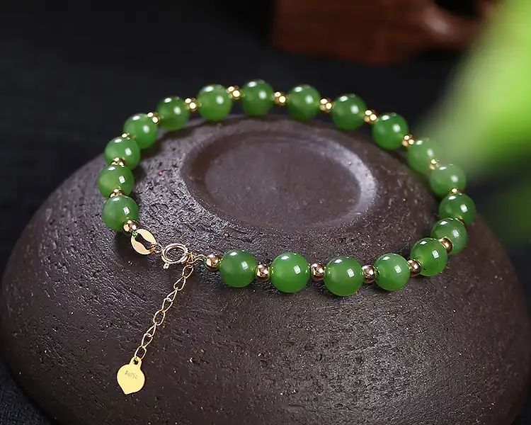 Natural Ice-Glutinous Jadeite Cuban Link Bracelet | 10mm Bold Geometric Chain for Wealth 1 - Buddha Bodhis Beaded green jade bracelet for heart chakra