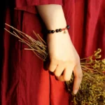 Black Obsidian & Silver Lotus Bracelet | Protection & Rebirth 4 - Buddha Bodhis Black Obsidian & Silver Lotus Bracelet Protection & Rebirth