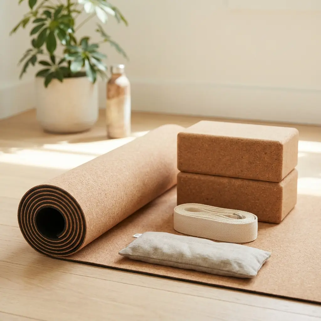 - Buddha Bodhis Eco friendly yoga accessories cork blocks and strap