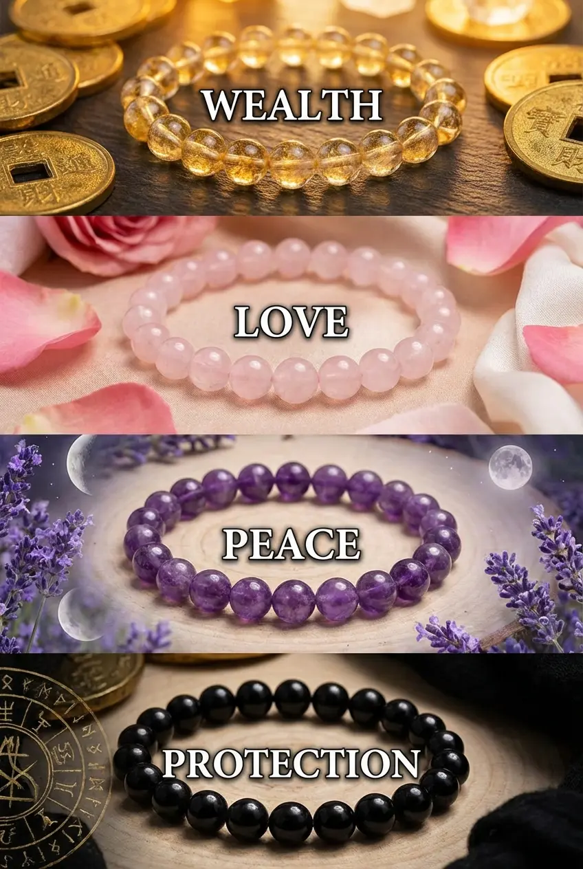 Natural Aquamarine & Golden Pumpkin Bracelet | Calm, Luck & Abundance - Buddha Bodhis Healing crystal jewelry organized by intention and color