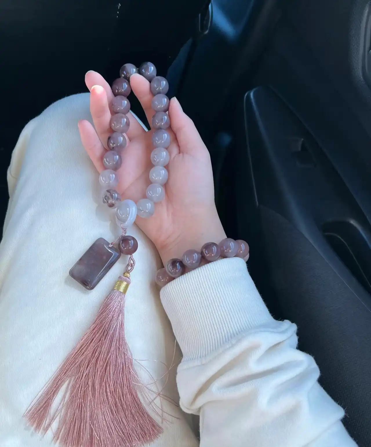 Natural Red Cinnabar Mala Bracelet | Lucky Peanut Charm for Abundance & Growth 1 - Buddha Bodhis How to count mantras on a wrist mala bracelet