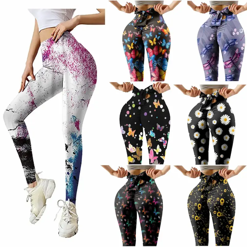 - Buddha Bodhis Soft bamboo yoga leggings texture detail