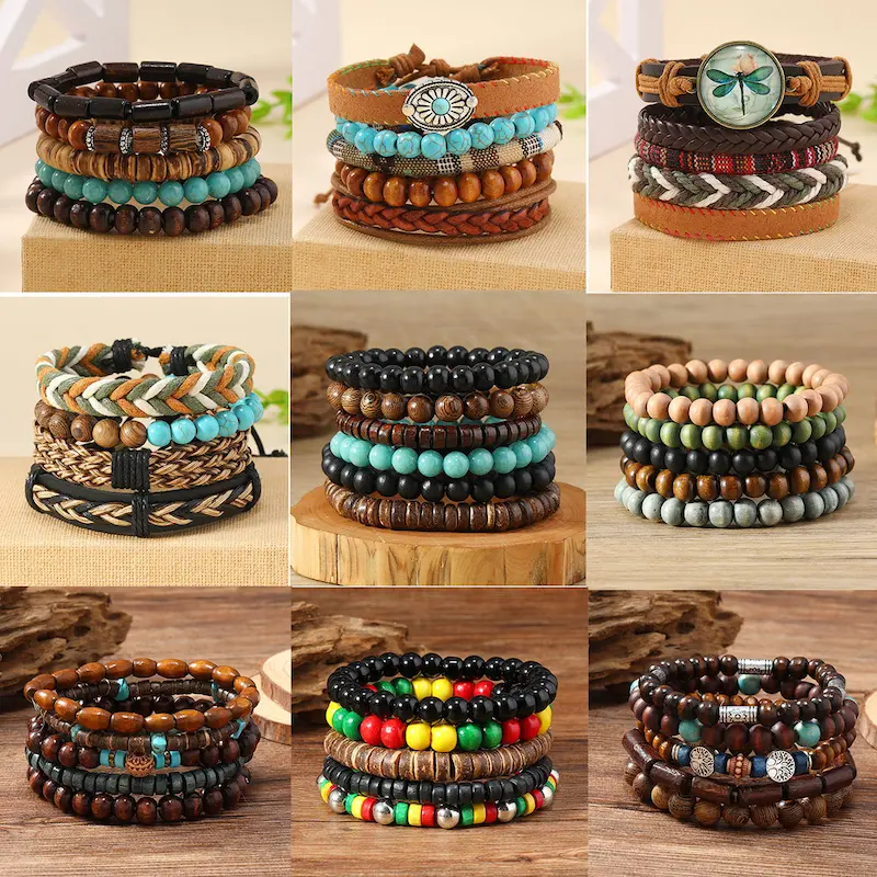 Black Ebony Wood Bracelet | Minimalist Couple Bangle 1 - Buddha Bodhis Stacking mixed metal cuff bangles for boho look