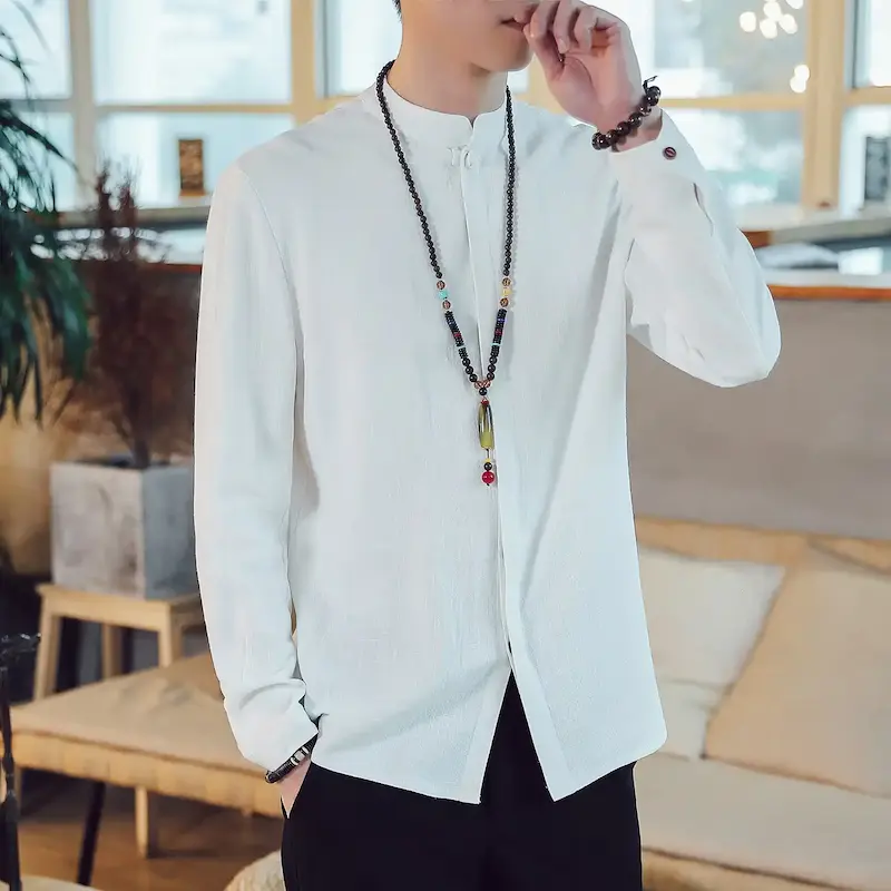 1 - Buddha Bodhis Styling a white linen zen shirt with wrist mala beads