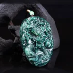 88g Heavyweight Natural Jadeite Dragon Pendant | 3D High-Relief Amulet for Success 2 - Buddha Bodhis 88g Heavyweight Natural Jadeite Dragon Pendant 3D High-Relief Amulet for Success