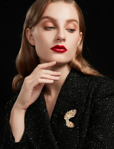 Golden Wing Austrian Crystal Brooch | Phoenix Rising Talisman for Heart Protection 5 - Buddha Bodhis Golden Wing Austrian Crystal Brooch | Phoenix Rising Talisman for Heart Protection